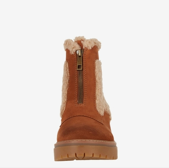 Naturalizer Jett Ankle Booties Winter Boots Tawny Brown - Picture 4 of 16